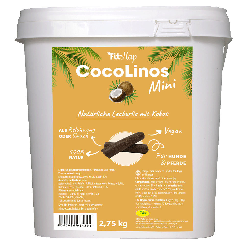 Fit-Hap Cocolinos Mini (snack natural para perros y caballos)