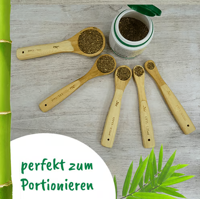 Juego de Cucharas Dosificadoras de Bambú