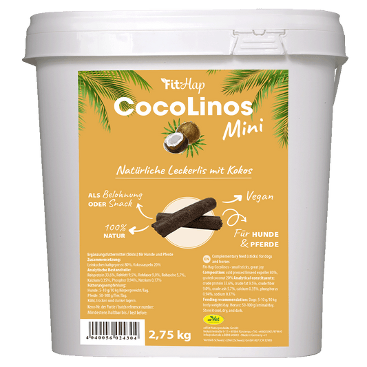 Fit-Hap Cocolinos Mini (snack natural para perros y caballos)